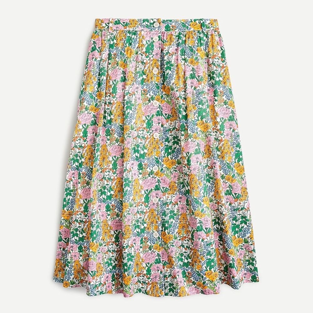 ❌SOLD❌NWT - JCrew Button-up midi skirt in Liberty® Mini Floral Walk - 2